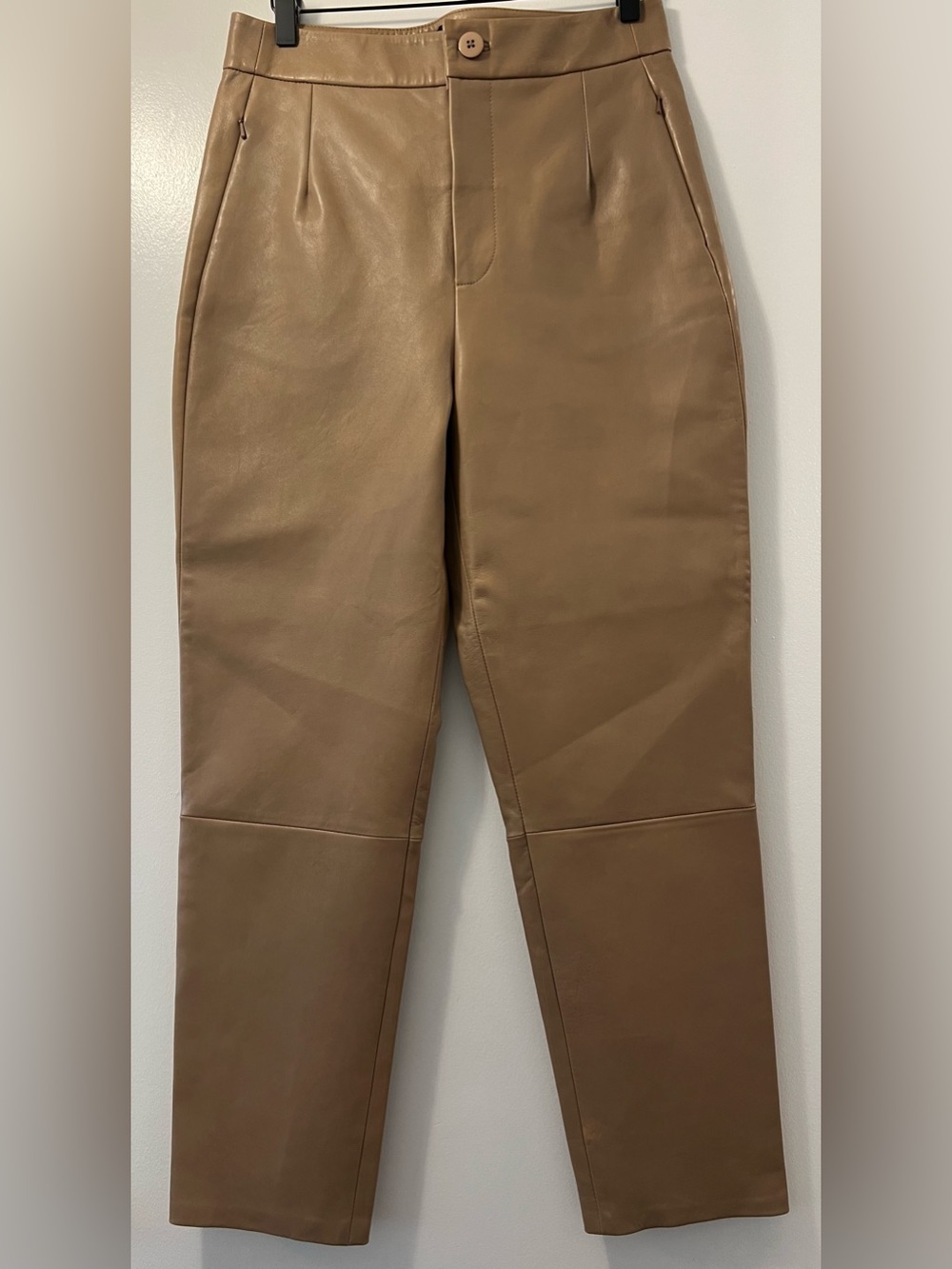 BNWT Lamarque Leather Camel Pants - Classic Tailored Fit